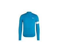 Maglia a maniche lunghe rapha core thermal blu bianca da uomo