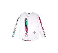 Troy Lee Designs Full Pull Sprint Kids Maglia da bicicletta, bianco, taglia L per bambini