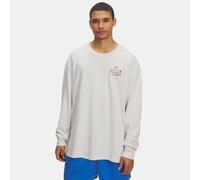 Maglia a maniche lunghe Under Armour Modern Sport Heavyweight Oversized da uomo Summit Bianco / Blu Atlantis L