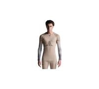 Maglia a maniche lunghe x bionic invent graphics beige grigio da uomo
