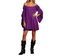 Maglia a tunica per Halloween, festival medievali, per eventi, contadini, pirata, cosplay, camicia da donna e uomo
