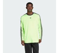 adidas Originals - Adidas adicolor - Jersey a maniche lunghe in jacquard verde fluo/nero XL