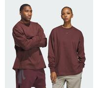 adidas Performance - Basketball - T-shirt gender neutral a maniche lunghe color rubino aurora / marrone-Rosso M