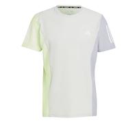 adidas Uomo Own The Run Colorblock Tee, Linen Green/Green Spark/Halo Silver, L