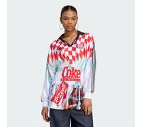 Adidas Originals Coca-cola Mash Up Smocked Jersey Long Sleeve T-shirt Bianco S Donna