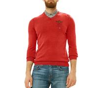 Maglia Aeronautica Militare Uomo Scollo V Air Operations Center Rossa Cotone ...