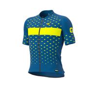 Ale Maglia ciclismo PR-R STARS petrolio-giallo fluo - S
