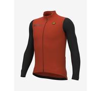 Maglia Alé Solid Fondo 2.0 manica lunga rosso ruggine nero - XL