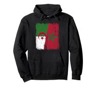 Maglia Algeria Marocco Half Flag Algeria Marocchina Heritage Jersey Felpa con Cappuccio