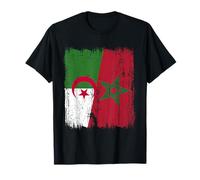 Maglia Algeria Marocco Half Flag Algeria Marocchina Heritage Jersey Maglietta