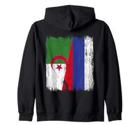 Maglia Algeria Russia Mezza Bandiera Algeria Russa Felpa con Cappuccio