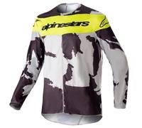 Alpinestars Racer Tactical 2023 Maglia Motocross, grigio-giallo, taglia M per maschi