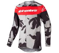 Alpinestars Racer Tactical 2023 Maglia Motocross, grigio-rosso, taglia M