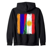 Maglia Armenia Kurdistan Half Flag Armenian Kurdish Heritage Felpa con Cappuccio