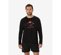 Maglia ASICS Fujitrail Logo manica lunga nero rosso - XL