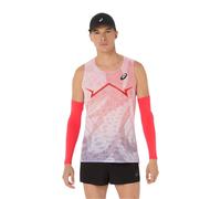 Maglia Asics Metaspeed Senza Maniche Bianco Rosso, Taglia L
