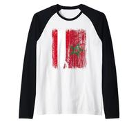 Maglia Austria Marocco Half Flag Austria Marocchino Heritage Jersey Maglia con Maniche Raglan
