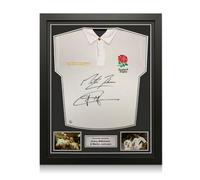 Maglia autografata da Jonny Wilkinson e Martin Johnson. Incorniciato