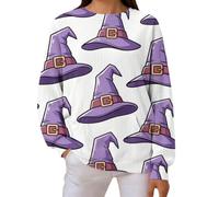 Maglia Baggy Donna Con Tasca Pullover Comoda Leggeri Felpe Senza Cappuccio