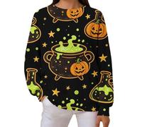 Maglia Baggy Donna Con Tasca Pullover Comoda Leggeri Felpe Senza Cappuccio