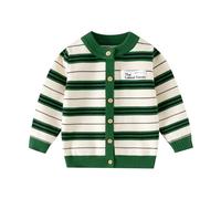 Maglia Bambina 4 Anni, Maglioni per Bambini Eleganti Cardigan in Maglia a Righe Morbidi e Comodi Capispalla Invernali Autunnali Abbigliamento Casual per La Scuola. (Green 5-6years)