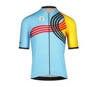 Bioracer Icon Boic Olympics Paris 2024 Short Sleeve Jersey Blu 152 cm Bambini Light Blue / Yellow / Red / Black