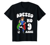 Maglia Bambino Compleanno Calcio Adesso ho 9 anni Maglietta