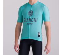 Santini Bianchi Milano Classic 2025 Short Sleeve Jersey Blu L Uomo