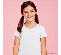 Maglia bimba ellepi 651 manica corta caldo cotone garzato 3 pz