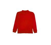 Maglia "Bimbi Sempre" invernale a lupetto per bambino e bambina in caldo cotone interlock, adatto per abbinamenti, per recite, vari colori per ragazzo e ragazza. (4 anni - 104 cm, BS - ROSSO)