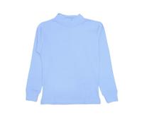 Maglia "Bimbi Sempre" invernale a lupetto per bambino e bambina in caldo cotone interlock, adatto per abbinamenti, per recite, vari colori per ragazzo e ragazza. (10 anni - 140 cm, BS - CIELO)