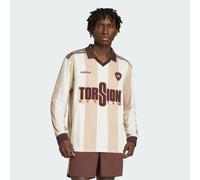 adidas Originals - 96 - Maglia a maniche lunghe bianco sporco e color pietra a righe-Neutro 2XL