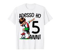 Maglia Calcio 5 Anni Compleanno Bambino Adesso ho 5 Anni Maglietta