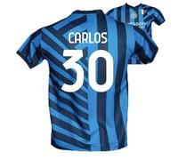 Maglia Calcio Carlos Augusto 30 neroazzurra Stagione 2024/2025 Replica Autorizzata Taglie da Bambino e Adulto (L-Adulto)
