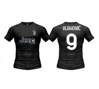 MAGLIA CALCIO DUSAN VLAHOVIC TAGLIA 15 ANNI JUVENTUS MAGLIETTA JUVE NERA AWAY 14