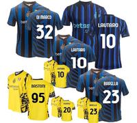 Maglia Calcio Inter*Nazionale | Scegli Il Tuo Giocatore Preferito Barella Lautaro Thuram | Maglietta Nero Azzurra FC*Inter*Nazionale Replica Seria A PS 41412