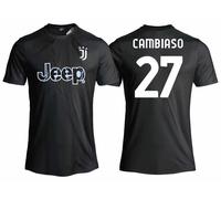MAGLIA Calcio JUVENTUS UFFICIALE Personalizzata CAMBIASO N 27 bimbo Adulto NERA