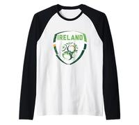 Maglia Calcio Repubblica d'Irlanda -Bandiera Irlandese 2021 Maglia con Maniche Raglan