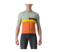 Castelli Maglia A Maniche Corte A Blocco Defender Green / Red / Dark Bordeaux