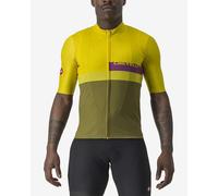Castelli Maglia a Maniche Corte - A Blocco - passion fruit/amethist-green apple-avocado green 782 XL