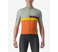 Castelli Maglia a Maniche Corte - A Blocco - defender green/dark red-bordeaux-passion fruit-scarlet lava 346 L