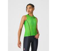 Maglia Castelli Anima Flow senza maniche verde nero donna - S
