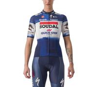 Maglia Castelli Competizione 2 Manica Corta Blu Scuro Bianco Soudal Quick-Step Donna, Taglia XS.