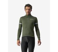 Maglia Castelli Fondo 2 manica lunga verde scuro argento riflettente - L