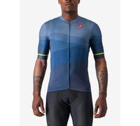 Maglia Castelli Orizzonte manica corta blu lime - XS