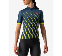 Maglia Castelli Pendio manica corta blu marino giallo donna - XL