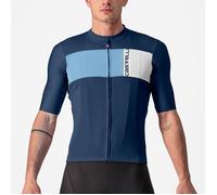 Maglia a manica corta castelli prologo 7 blu bianco