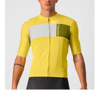 Maglia a manica corta castelli prologo 7 giallo grigio chiaro