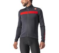 Maglia Castelli Puro 3 FZ Manica Lunga Nero Rosso, Taglia L