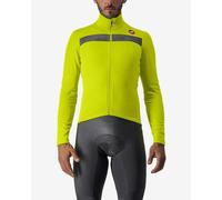 Maglia Castelli Puro 3 manica lunga verde lime argento riflettente - S